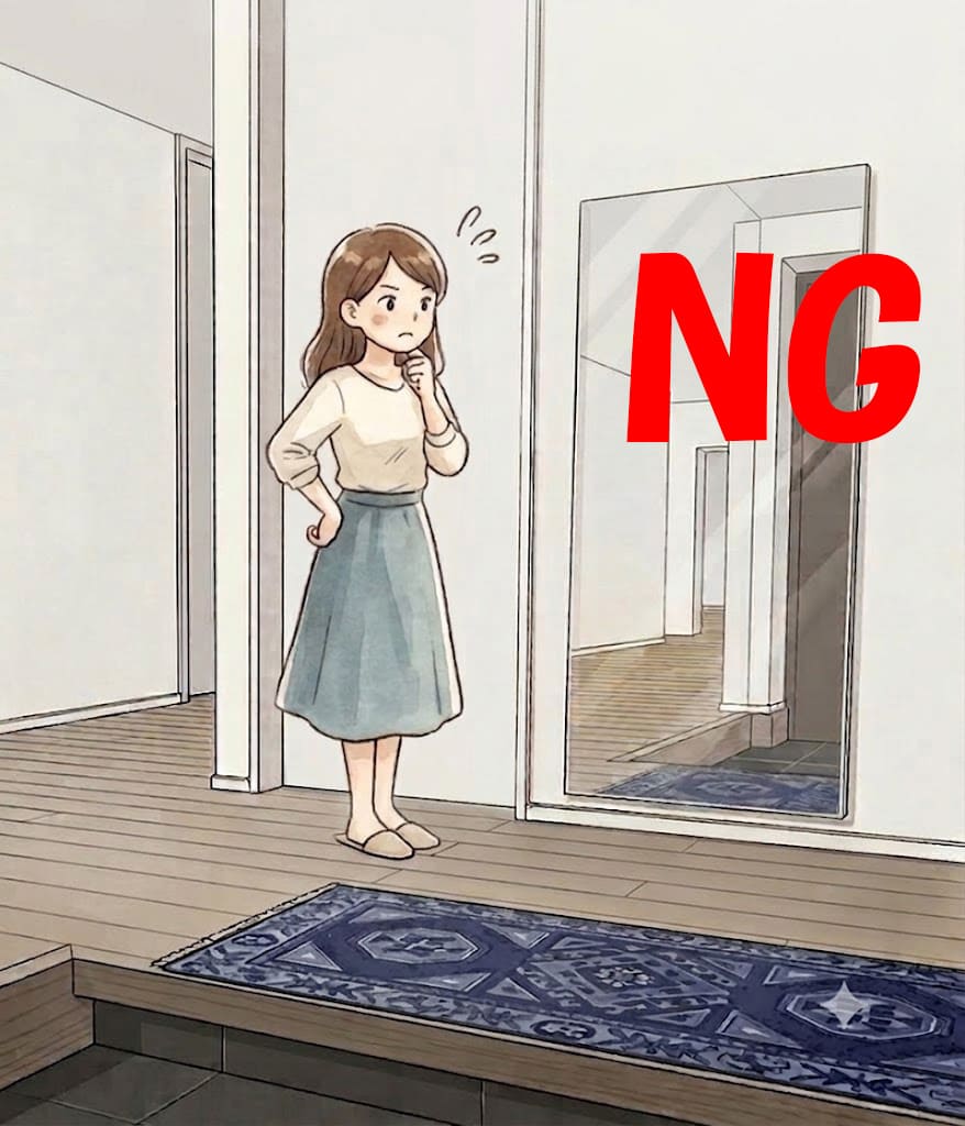 真正面に置くのはNG